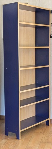 Bücherregal blau birke - bücherregal, blau/birke
